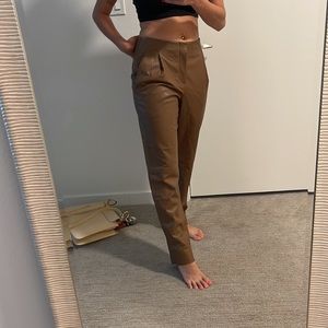 Vince Pleat Front Lamb Leather Trousers